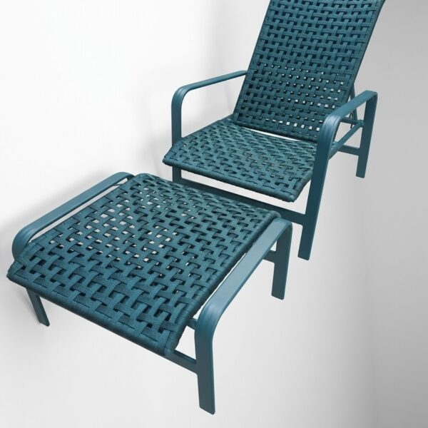 Deck chair Ismèrie em alumínio e corda náutica para área externa