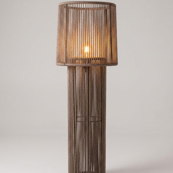 Lum outdoor light in nautical rope and aluminum for outdoor use