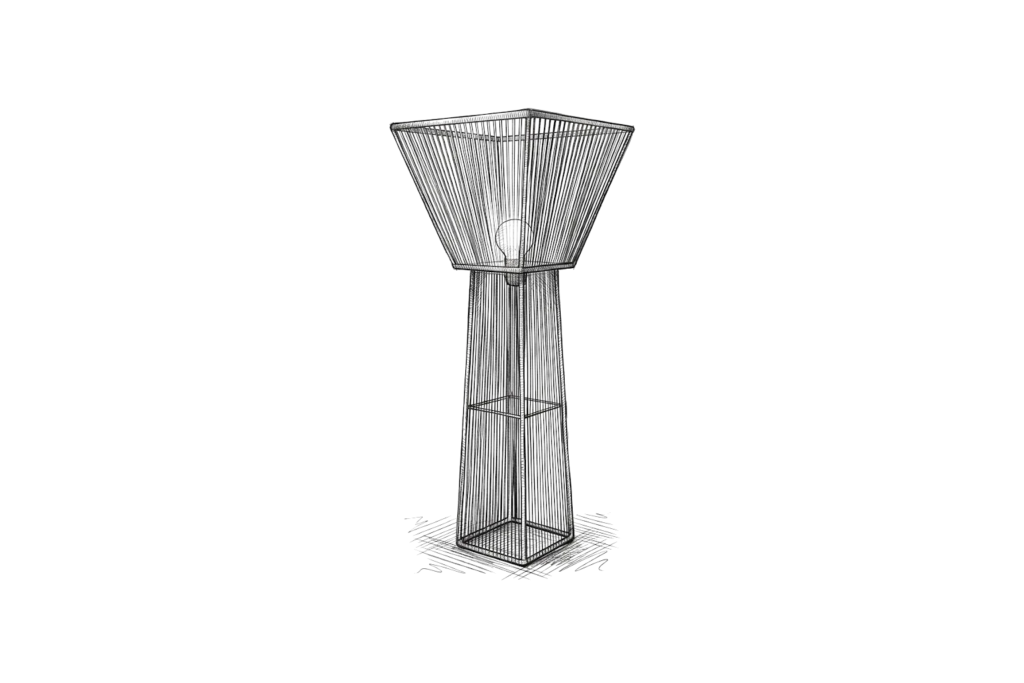 Mavie light fixture in nautical rope for outdoor use — illustration